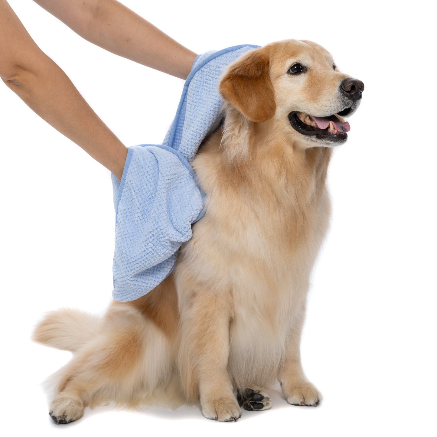 Dog Drying Towel with Hand Pockets (Baby Blue)