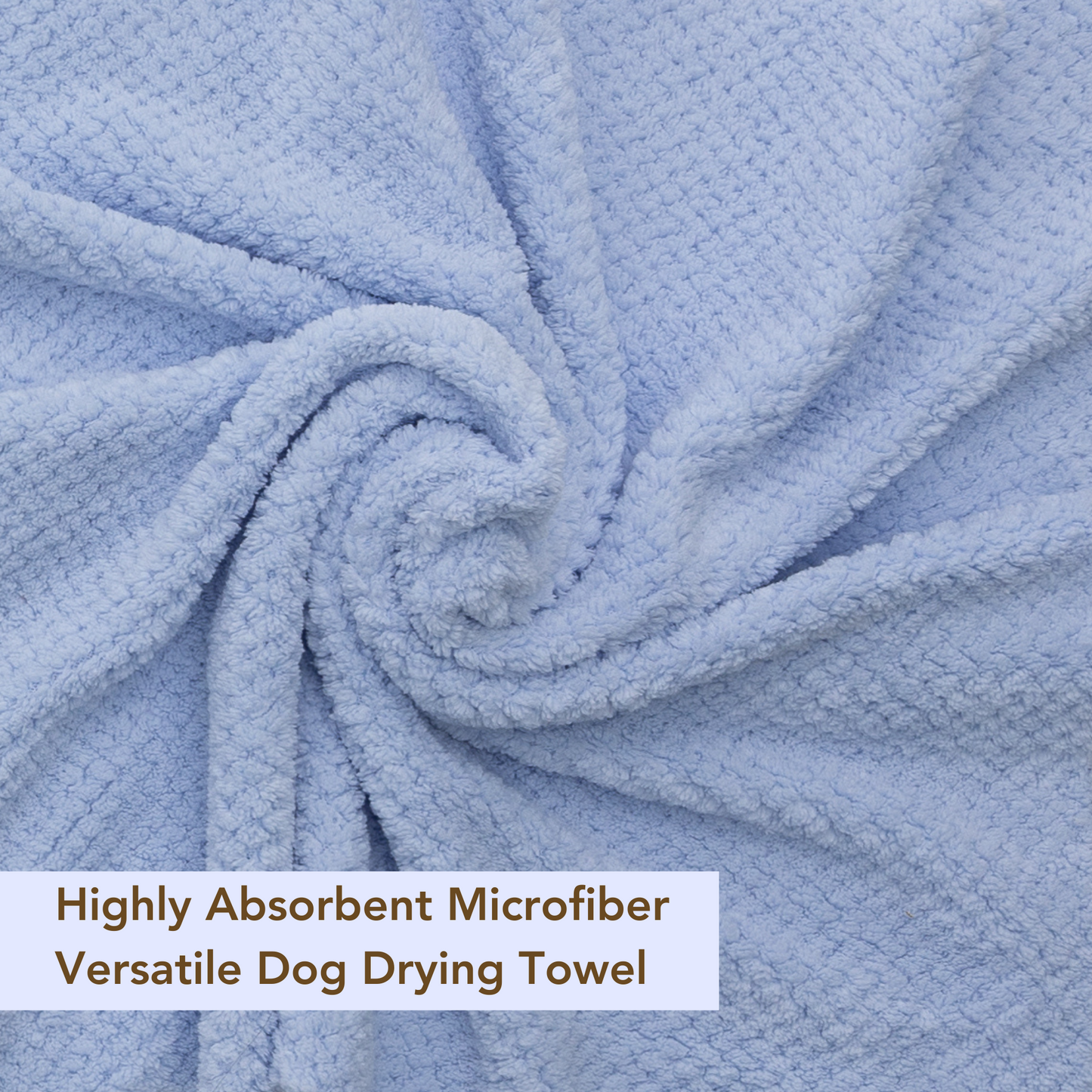 Dog Drying Towel with Hand Pockets (Baby Blue)